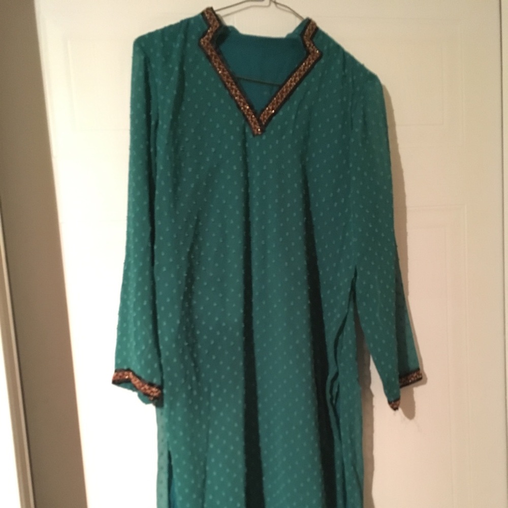Green Georgette Kameez Suit